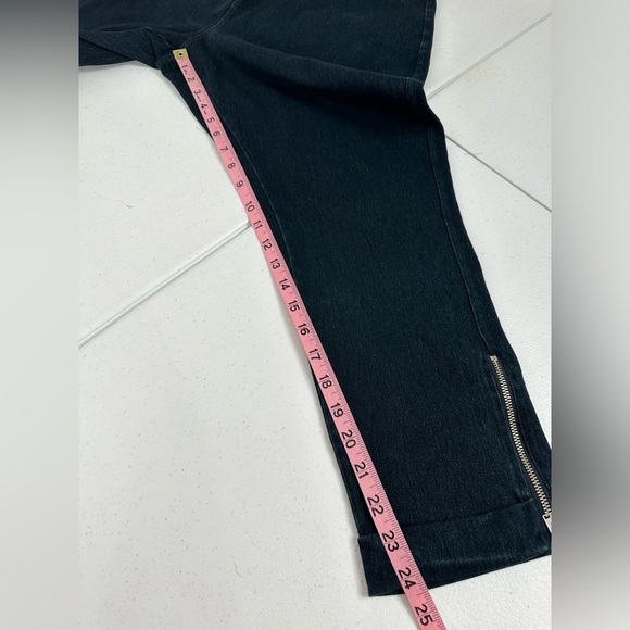 NWT Lysse Cropped Zip Hem Denim Stretchy Pull On Pants Indigo - Picture 9 of 16